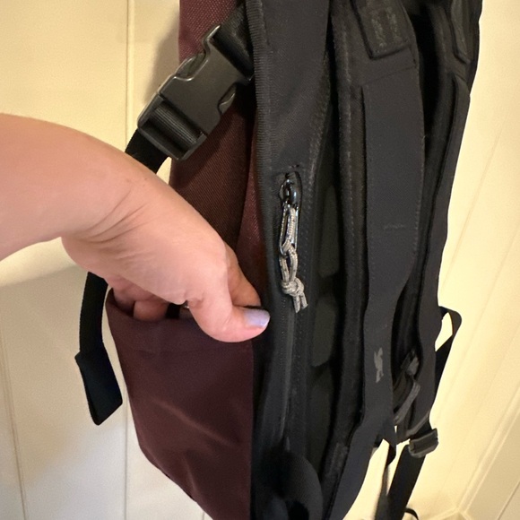 Chome Burgundy and Black Men's Backpack - Picture 5 of 6